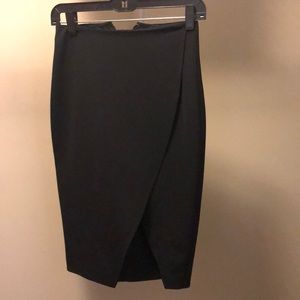 Express High Waisted Wrap Front Pencil Skirt
